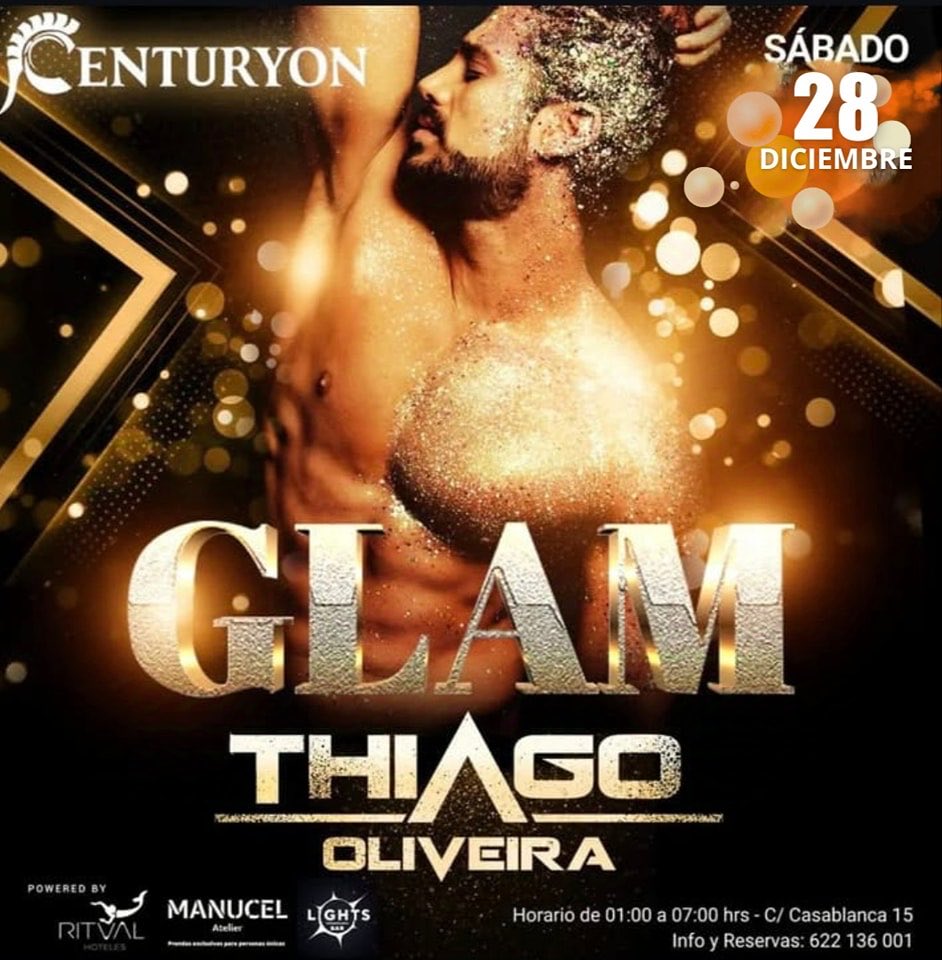 El último sábado del año será la noche más GLAM con el musicón de nuestro residente THIAGO OLIVEIRA y los gogos más top de Torremolinos!
Te esperamos en Centuryon!!
Consigue tu entrada en bit.ly/4hJlUDR
#GayClub #Torremolinos #party #saturdaynight #gayparty #gaydisco