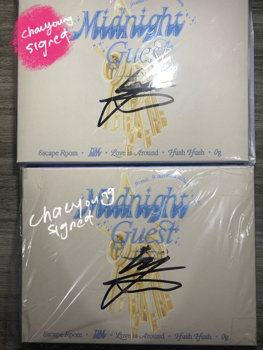 kyon_d0's tweet photo. wts lfb onhand ph

fromis_9 midnight guest signed 

chaeyoung (350)
gyuri (450)

- bought from mwave
- no photocards included 

dm to buy

# fromis_9 flover chaeyoung mwave ph before after midnight https://t.co/MI8cjxC4xA