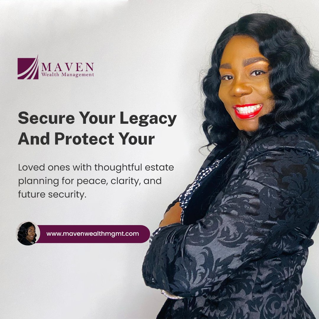 At Maven Wealth Management, we specialize in turning your vision for the future into a clear, actionable estate plan. Protect your loved ones, preserve your wealth, and gain the confidence that your hard work will benefit generations to come.

#FinancialAdvisor #financialpartner