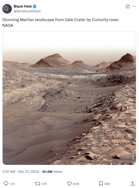 NewsHub_Live's tweet photo. Why is this photo so viral? Is this a photo of #Mars taken by #NASA?
#SpaceExploration https://t.co/NVTQZ21IWp