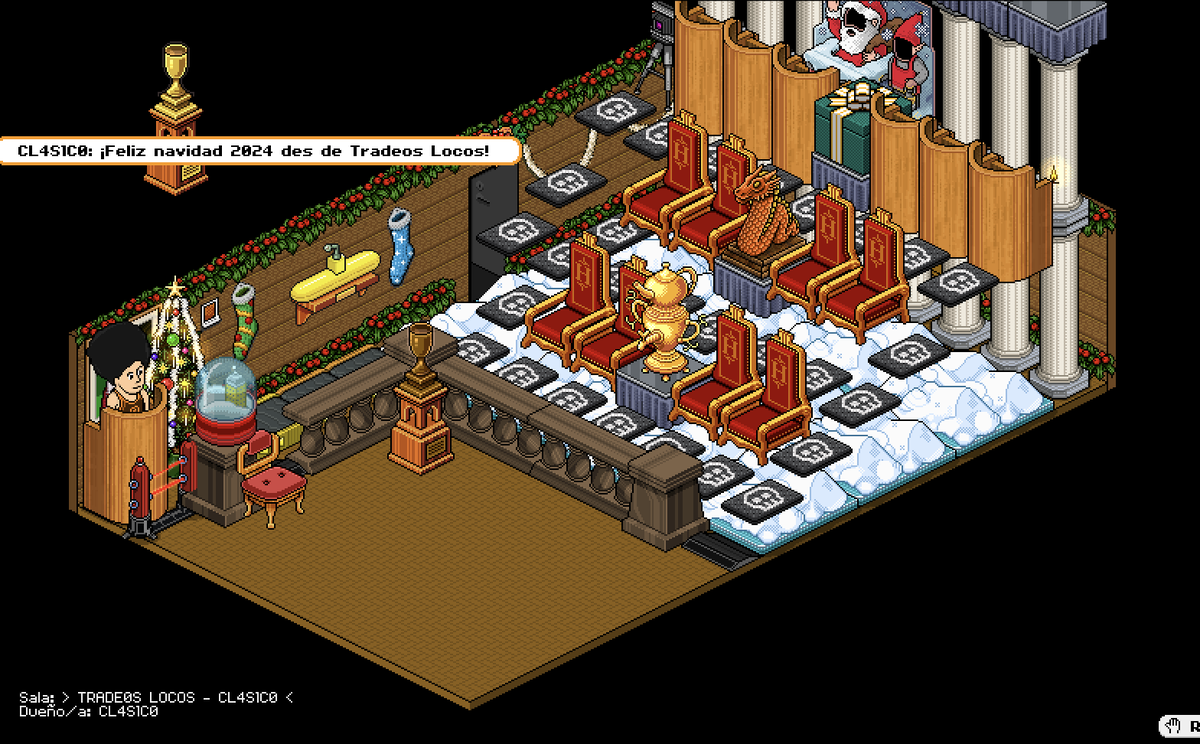CL4S1C0's tweet image. ¡Feliz navidad des de Origins, Tradeos Locos!
Estas navidades están siendo increíbles para todo el hotel, nuevos usuarios, gente que a pasado de 0 a 100 con estos regalos navideños, bru bru brutal! @HabboOrigins #FelizNavidad2024 #Habbo
