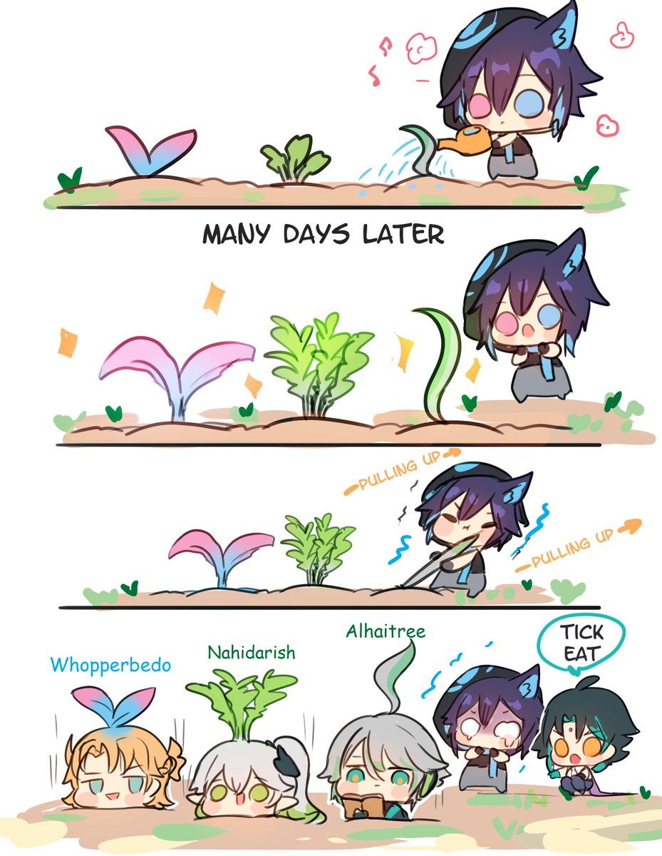 Planting 🌱🌱🌱 😅
#nahida #Alhaitham #xiao #Ororon #albedo 