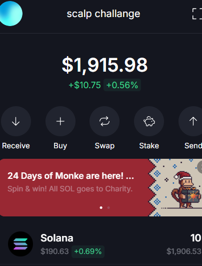 DegenNSM's tweet photo. I'll do a 10 $sol to 100 sol challange with pumpfun low mc scalping. 🫡

Goal is 2-3 SOL a day with no greed no waiting for 1000x. 

I'll use 2-3 wallets for this but main one will be my photon :

CUVRHehiNZgi7SsFqyGttgqqMzELZMbNco6BcV5NWWJ3

I'll also share my plays here and also on my old scalp tg: https://t.co/QumRBMbNPs
