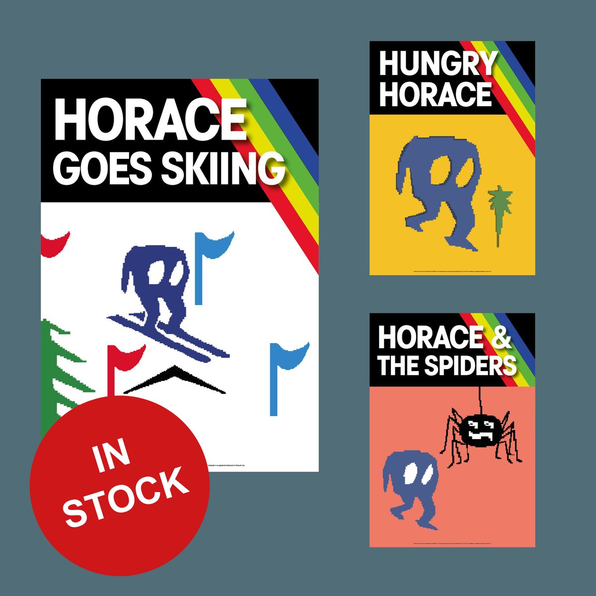 Hey everyone - just to let you know we have a limited stock of our amazing Horace Collection Cassette boxsets for sale on our site as well as our colourful metal and enamel pin badges and A3 posters!

pixeljockey.co.uk/category/all-p…