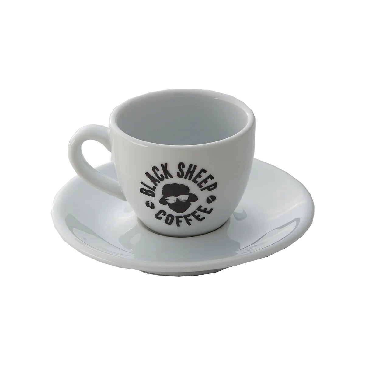 levate your coffee experience with this sleek ceramic cup and saucer set from Black Sheep Coffee. Perfectly crafted for your favorite brew, it combines style and practicality, making every sip special. Ideal for home or café vibes!