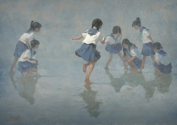 #2024年自分が選ぶ今年の4枚 もっと見せたかったのは描きおろしとして初画集『あおい夢 恩沢作品集』に入れていますけど～(//∇//) 