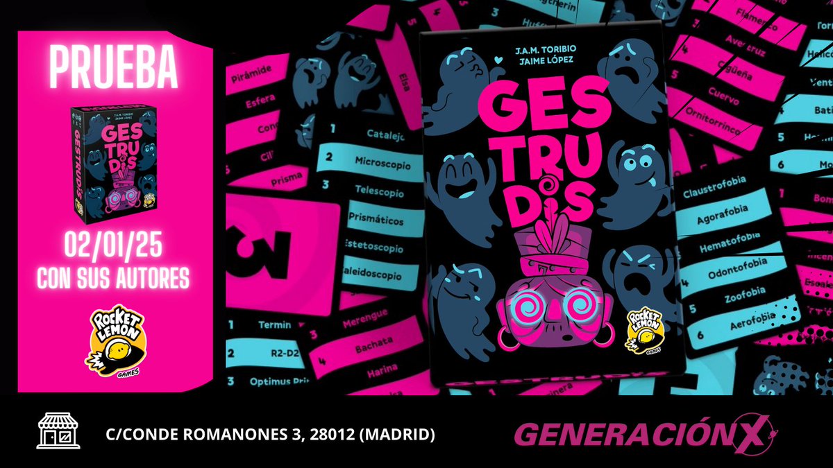 GeneraciónX Tirso (@genxtirso) on Twitter photo 🎄Feliz navidad🎄
¡Os dejamos por aquí una invitación formalísima a nuestra primera actividad de 2025! El 02 de Enero jugamos a GESTRUDIS a partir de las 18h.
¡Venirse a jugar en familia y probar este juegazo de <a href="/rocketlemon/">Rocket Lemon Games 🚀🍋</a>! Mímica y sonidos en el que te party-rás de risa. 🎄Feliz navidad🎄
¡Os dejamos por aquí una invitación formalísima a nuestra primera actividad de 2025! El 02 de Enero jugamos a GESTRUDIS a partir de las 18h.
¡Venirse a jugar en familia y probar este juegazo de <a href="/rocketlemon/">Rocket Lemon Games 🚀🍋</a>! Mímica y sonidos en el que te party-rás de risa.