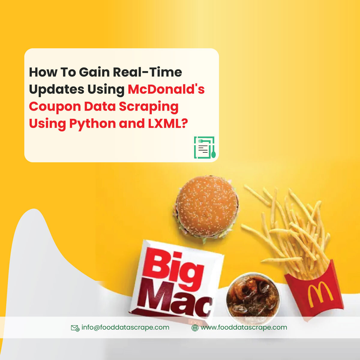 fooddatascrape's tweet image. Leverage #McDonaldsCouponDataScraping #UsingPython and #LXML to receive real-time updates on promotions.
Read More>>fooddatascrape.com/mcdonalds-coup…
#McDonaldsCouponScraping
#ScrapeMcDonaldsCouponsData
#ExtractMcDonaldsCouponData #McdonaldsRestaurantDataScraping
#USA #UK #UAE #India