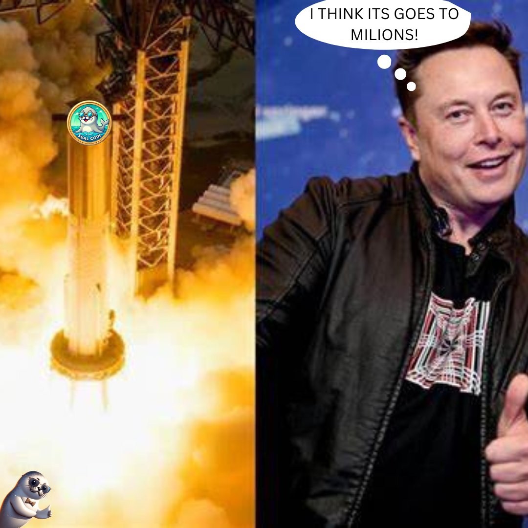 SealCoinNR1's tweet photo. Elon Musk sends #Sealcoin to the moon! 
#SolanaMemeCoin #Solana #Follow #BTC #Ethereum #memecoins #BuyNow https://t.co/q7eIgDr3lG