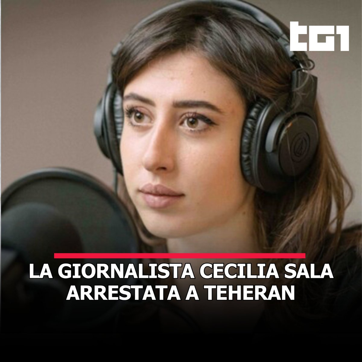 Tg1Rai's tweet image. Cecilia Sala, in #Iran per svolgere servizi giornalistici, è stata fermata il 19 dicembre scorso dalle autorità di polizia di #Teheran: lo rende noto il Ministero degli Affari Esteri.