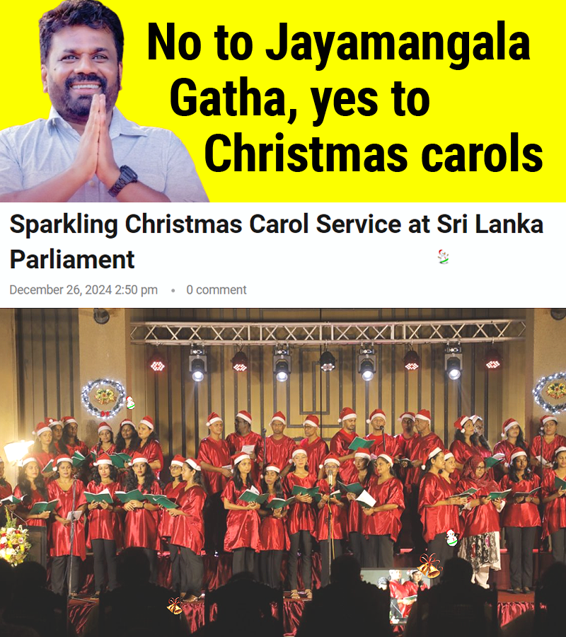 SriLankanEye's tweet photo. 🇱🇰 So the NPP's version of diversity is to cancel Buddhist customs &amp; sponsor Christian ones in parliament?

Can someone explain why a religion followed by 7% of the population is privileged over all others?

https://t.co/FWeXespf1g

#SLnews #Colombo #Sinhala #AnuraFail #NPPFail https://t.co/hir1Aaon2x