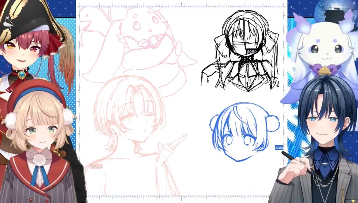 この4人が1画面に収まってるの すごすぎるわぁ #青原稿中 #火威青