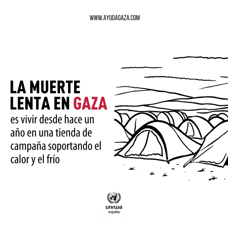 UNRWAes's tweet photo. En #Gaza no se muere sólo bajo las bombas.

El desgaste físico y mental de un año de ofensiva es implacable para muchas personas.

No permitamos que el tiempo también sea un arma de destrucción en Gaza.