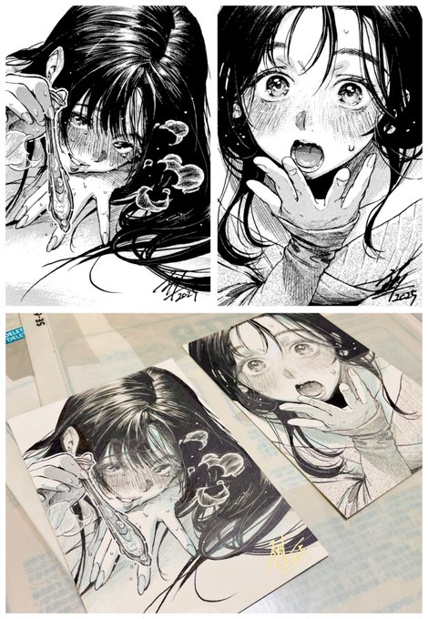 2025年1月11日から開催の原画展にて、
・ハガキサイズのモノクロ原画
・大サイズのカラー色紙
合計4点、描き下ろしました。
何卒よろしくお願いいたします。

▼公式サイト
https://t.co/aMn4E9NvDO 