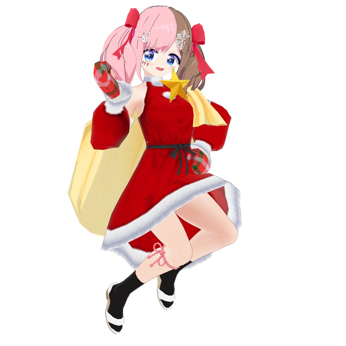 3Dモデル、前作ったのが3年前なので顔が全然ちゃうのよね……
まあこっちも可愛いんだけども!

重い腰をあげて3Dモデルまるまる作り直したので、えっちなお洋服とかいっぱい着れるぞ～～!! 