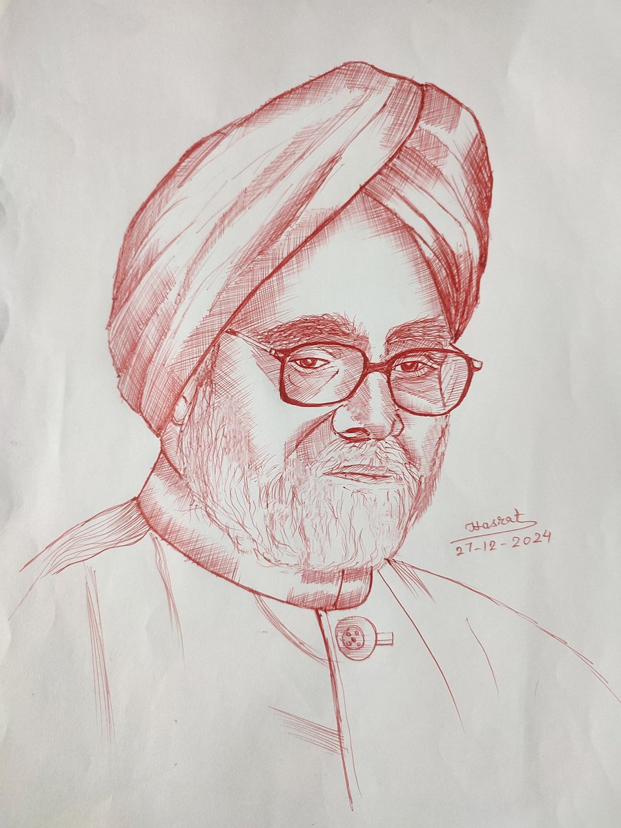 Hasrat_arts's tweet photo. I honestly believe that history will be kinder to me than the contemporary media, or for that matter, the Opposition parties in Parliament.
#ManmohanSingh https://t.co/5iF8jzbg0I