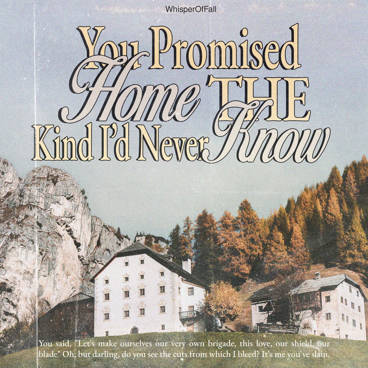 WhisperOfFall's tweet image. ᅠ

ᅠᅠ

ᅠᅠᅠ❝𝗪𝗶𝘁𝗵 𝗲𝘃𝗲𝗿𝘆 𝗳𝗮𝗹𝗹, 𝗜 𝗱𝗿𝗶𝗳𝘁𝗲𝗱 𝗳𝘂𝗿𝘁𝗵𝗲𝗿 𝗶𝗻𝘁𝗼 𝘁𝗵𝗲 𝘃𝗼𝗶𝗱 𝗼𝗳 𝘆𝗼𝘂𝗿 𝗽𝗿𝗼𝗺𝗶𝘀𝗲𝘀,  𝗮𝗻𝗱 𝘁𝗵𝗲 𝗵𝗼𝗺𝗲 𝘆𝗼𝘂 𝘃𝗼𝘄𝗲𝗱 𝘁𝗼 𝗴𝗶𝘃𝗲 𝗺𝗲 𝘄𝗮𝘀 𝗮 𝗽𝗹𝗮𝗰𝗲  𝙄 𝙘𝙤𝙪𝙡𝙙 𝙣𝙚𝙫𝙚𝙧 𝙗𝙚𝙡𝙤𝙣𝙜.❞  

ᅠᅠ

ᅠᅠ