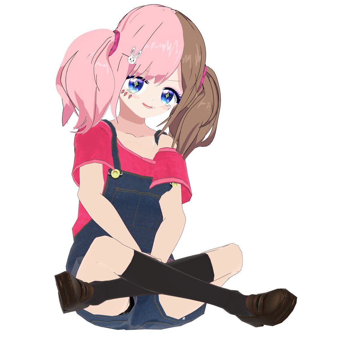 3Dモデル、前作ったのが3年前なので顔が全然ちゃうのよね……
まあこっちも可愛いんだけども!

重い腰をあげて3Dモデルまるまる作り直したので、えっちなお洋服とかいっぱい着れるぞ～～!! 