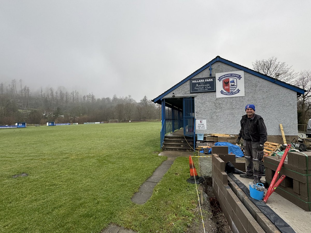 Andy Mitten (@andymitten) on Twitter photo Stopped by the local football club in Ambleside <a href="/AUFC1896/">AmblesideUnitedFC</a> in England’s Lake District.
Bumped into Reg. He’s the team’s
manager - and he’s also building a garage to house the tractor which helps maintain the pitch. Stopped by the local football club in Ambleside <a href="/AUFC1896/">AmblesideUnitedFC</a> in England’s Lake District.
Bumped into Reg. He’s the team’s
manager - and he’s also building a garage to house the tractor which helps maintain the pitch.
