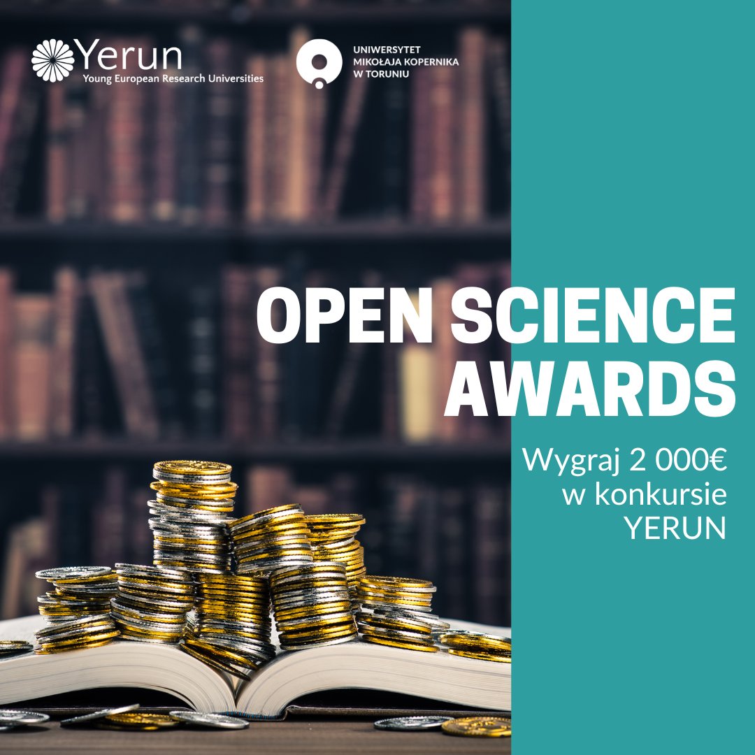 🏆 YERUN Open Science Awards
Osoby działające na rzecz rozwoju otwartej nauki zapraszamy do wzięcia udziału w konkursie organizowanym przez <a href="/YERUN_EU/">YERUN</a> - Sieć Młodych Europejskich Uniwersytetów Badawczych, którego #UMK jest członkiem.

🔗yerun.eu/2024/12/pionee…

#OpenScience