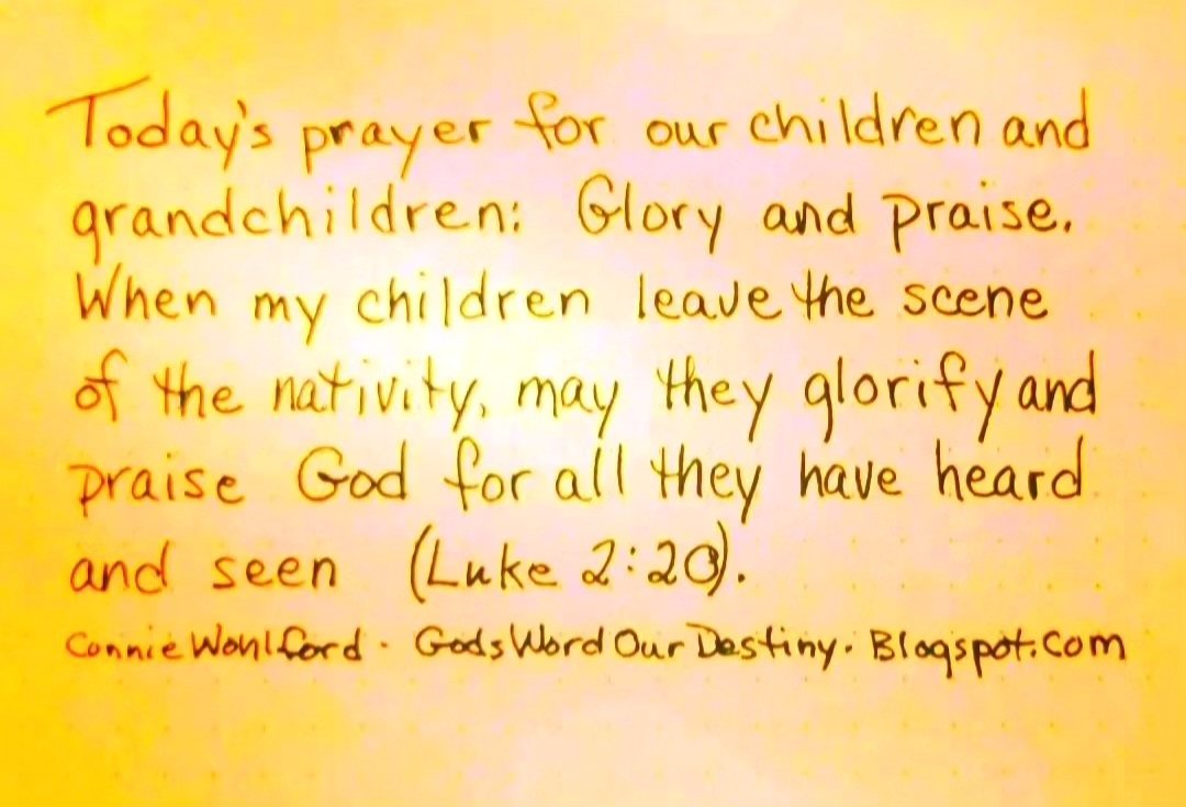 wohlford_connie's tweet photo. Today for our #children and #grandchildren: glory and praise.
#gloryandpraise #nativity #praiseGod #seeandhear #seenandheard #GodsWordOurDestiny #glorifyGod #praisegeneration #prayforchildren #Luke https://t.co/exXzjjo2ek https://t.co/Fof3PcUXBK