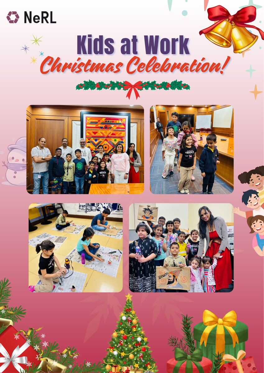 nerl_repository's tweet photo. Itβs that magical time of the year! π
πΌ We're delighted to share the βKids at Workβ Christmas Celebration!
@Saurabhkhanna74 @Abhishek_rai20
@ncdexofficial @NCDEXeMarkets @NICR_INDIA
#ChristmasAtWork #KidsAtWork #HolidayCheer #FamilyFun #OfficeCelebration https://t.co/FFCV76FRZw