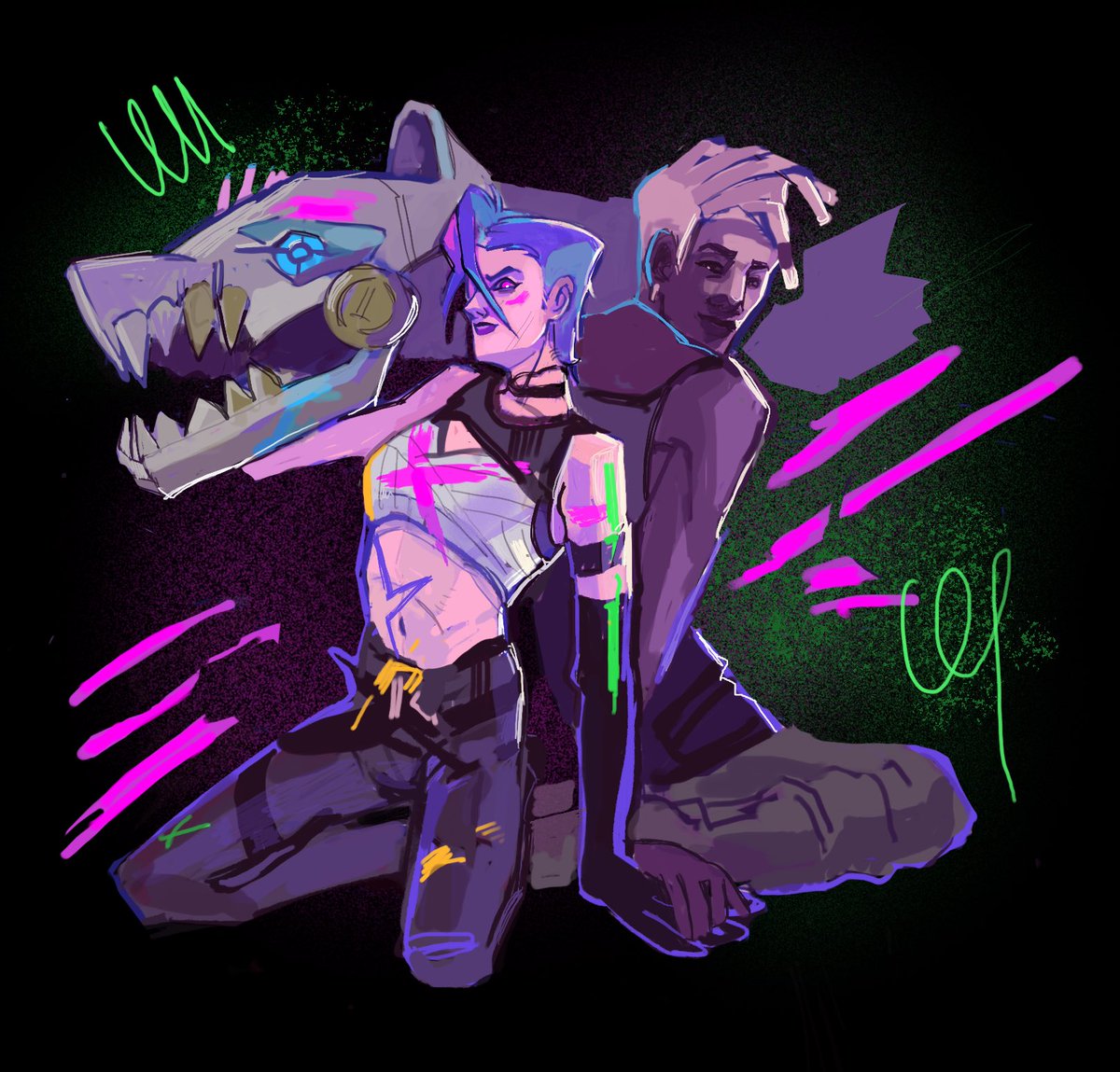 ne_shinnie's tweet image. #TimeBomb #Arcane #jinx #ekko