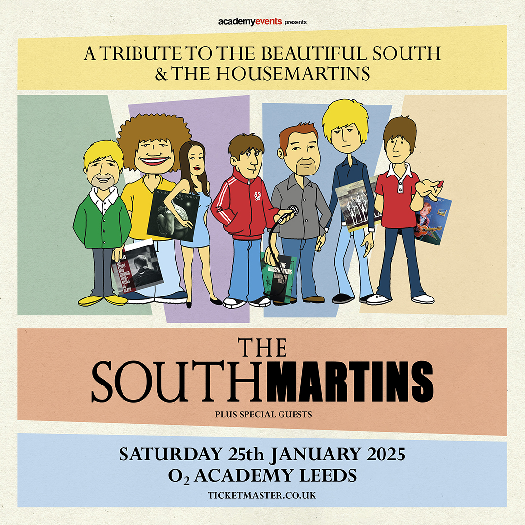 O2 Academy Leeds (@o2academyleeds) on Twitter photo Don't forget <a href="/thesouthmartins/">The Southmartins</a> will be here Sat 25 Jan. They produce a lively take on the back catalogue of The Beautiful South and The Housemartins.
🎟️amg-venues.com/N4qc50UuRyF Don't forget <a href="/thesouthmartins/">The Southmartins</a> will be here Sat 25 Jan. They produce a lively take on the back catalogue of The Beautiful South and The Housemartins.
🎟️amg-venues.com/N4qc50UuRyF