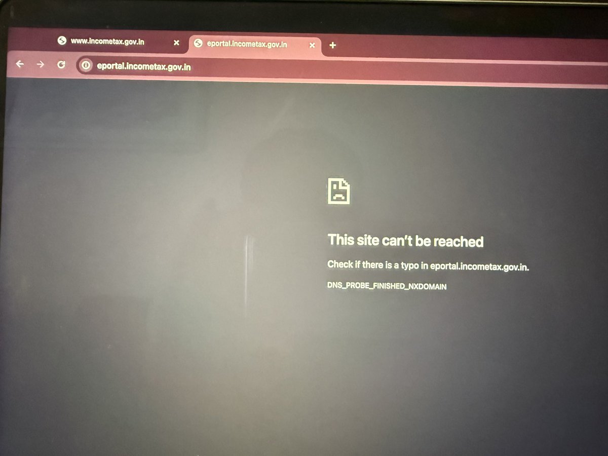 Arjun1491's tweet photo. @IncomeTaxIndia @IncometaxKarGoa @FinMinIndia @PIB_India @PIBBengaluru Thanks for the quick response.
I tried clearing my browser cache; tried with different browsers (both on laptop and mobile) but e-filing portal is not opening. 

I’ll try mailing orm@cpc.income https://t.co/EYjxZXbNRK
Thanks again. https://t.co/e6mZfbzyhp