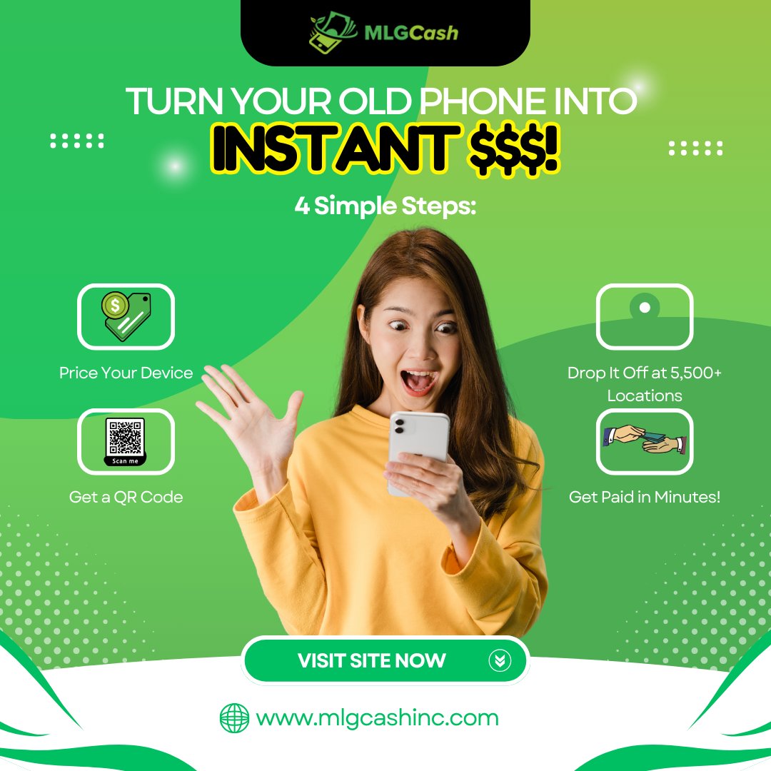 MLGCashOfficial's tweet image. Don’t let your old devices gather dust—turn them into cold, hard cash!
Follow these super-easy steps to get paid in minutes:
✅ Price Your Device
✅ Get a QR Code
✅ Drop It Off at 5,500+ UPS Locations
✅ Instant Pay 💰

Ready to start? lnkd.in/gdfJaB4P

#UpgradeYourDevice