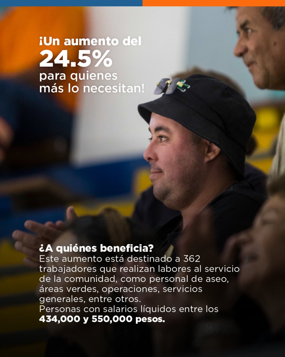 mpuentealto's tweet photo. La medida de aumentar en un 24.5% los sueldos de los trabajadores y trabajadoras de menos ingreso ha despertado el interés de muchos.

Acá les contamos todo lo que deben saber sobre cómo realizamos esta reasignación de fondos. #PuenteAlto https://t.co/01WCfgibkP