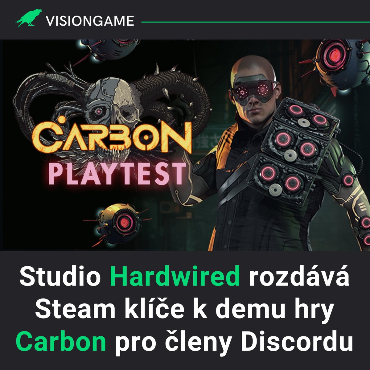 VisionGame.cz - News about Czech and Slovak games (@visiongamecz) on Twitter photo Studio Hardwired zahajuje rozdávání Steam klíčů pro všechny členy svého Discordu, aby se mohli zapojit do playtestu dema jejich připravované hry <a href="/CarbonARPG/">Carbon - Action RPG (wishlist on steam now)</a>. Jedná se zajímavý způsob, jak poděkovat fanouškům za jejich přízeň a zároveň jim umožnit brzký přístup k demu, aby mohli Studio Hardwired zahajuje rozdávání Steam klíčů pro všechny členy svého Discordu, aby se mohli zapojit do playtestu dema jejich připravované hry <a href="/CarbonARPG/">Carbon - Action RPG (wishlist on steam now)</a>. Jedná se zajímavý způsob, jak poděkovat fanouškům za jejich přízeň a zároveň jim umožnit brzký přístup k demu, aby mohli