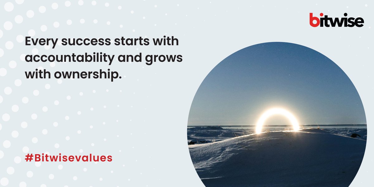 Bitwise_Updates's tweet image. Taking ownership means recognizing every effort and being accountable for results. It is about creating impact with intention and valuing the journey as much as the outcome. 
Explore #LifeAtBitwise: bitwiseglobal.com/en-us/about-us/

#bitwise