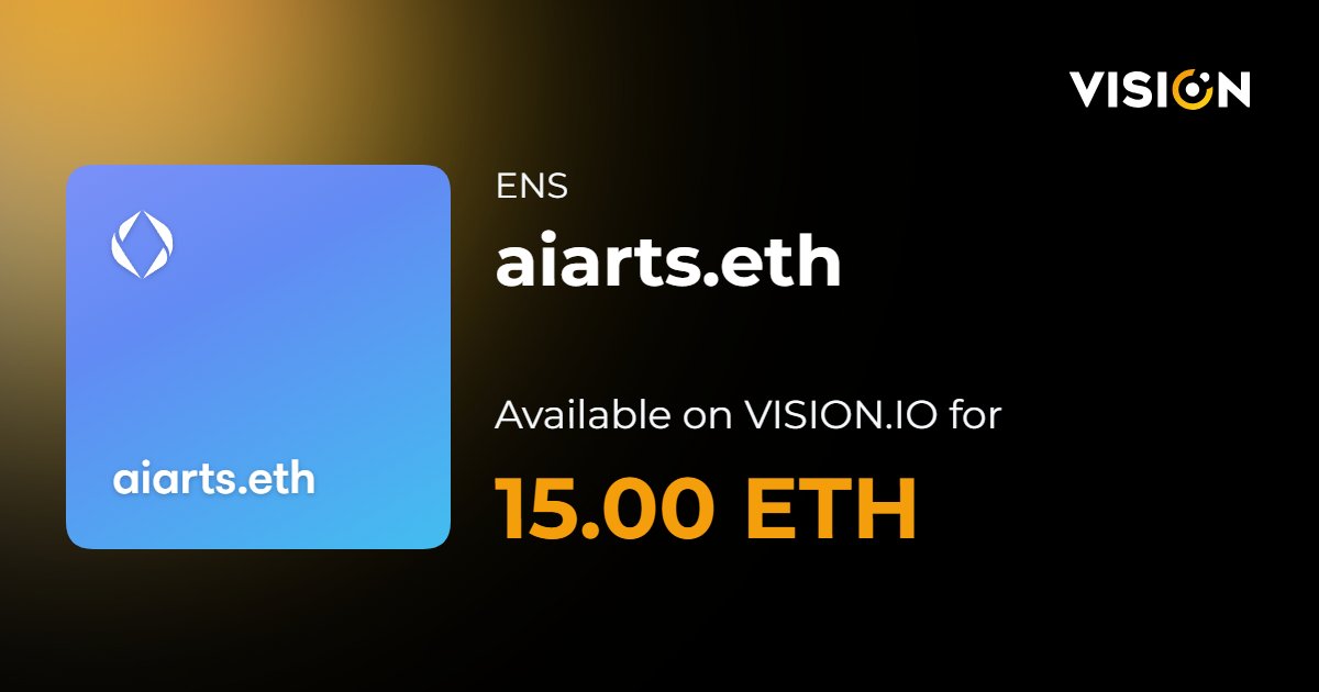 GrokAI.eth/Haitham (@kushari96) on Twitter photo GM GM ,Happy Friday
Check out my ai ENS Names
Opening to offers <a href="/ensvision/">Vision.eth</a>
Aiarts.eth / Aiartwork.eth / Grokai.eth / Aigene.eth
Aigenesis.eth
#ens #web3names #ensdomains #grok #aiart GM GM ,Happy Friday
Check out my ai ENS Names
Opening to offers <a href="/ensvision/">Vision.eth</a>
Aiarts.eth / Aiartwork.eth / Grokai.eth / Aigene.eth
Aigenesis.eth
#ens #web3names #ensdomains #grok #aiart