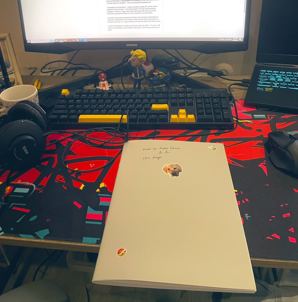 Dmytro 👨🏻💻🚧🐕 Tailgate adventure (@dyarynych) on Twitter photo Jury feedback from <a href="/IndieCupHQ/">Indie Cup 🇺🇦</a> is in. It’s a funny feeling, because some of the notes are kinda mutually-exclusive, but I tend to take the negative feedback more seriously, I don’t know if it’s the right thing to do, but feels so🤷🏻♂️
I always have a fresh notepad for each stage, so Jury feedback from <a href="/IndieCupHQ/">Indie Cup 🇺🇦</a> is in. It’s a funny feeling, because some of the notes are kinda mutually-exclusive, but I tend to take the negative feedback more seriously, I don’t know if it’s the right thing to do, but feels so🤷🏻♂️
I always have a fresh notepad for each stage, so