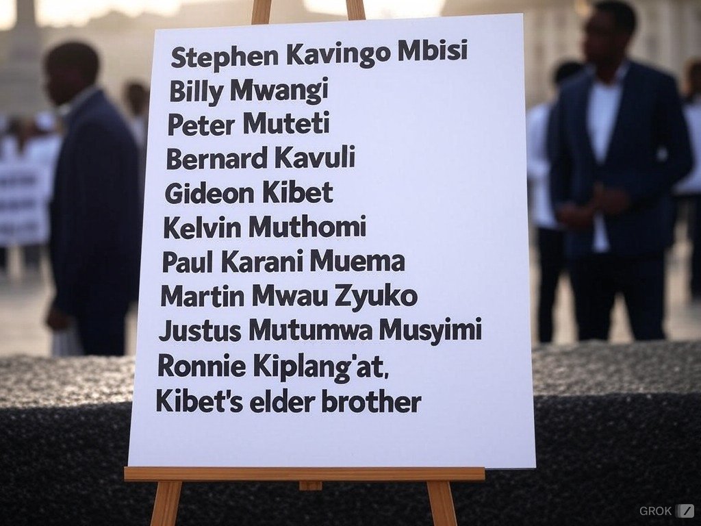 This is the List of comrades abducted by Kasongo #OccupyStateHouse