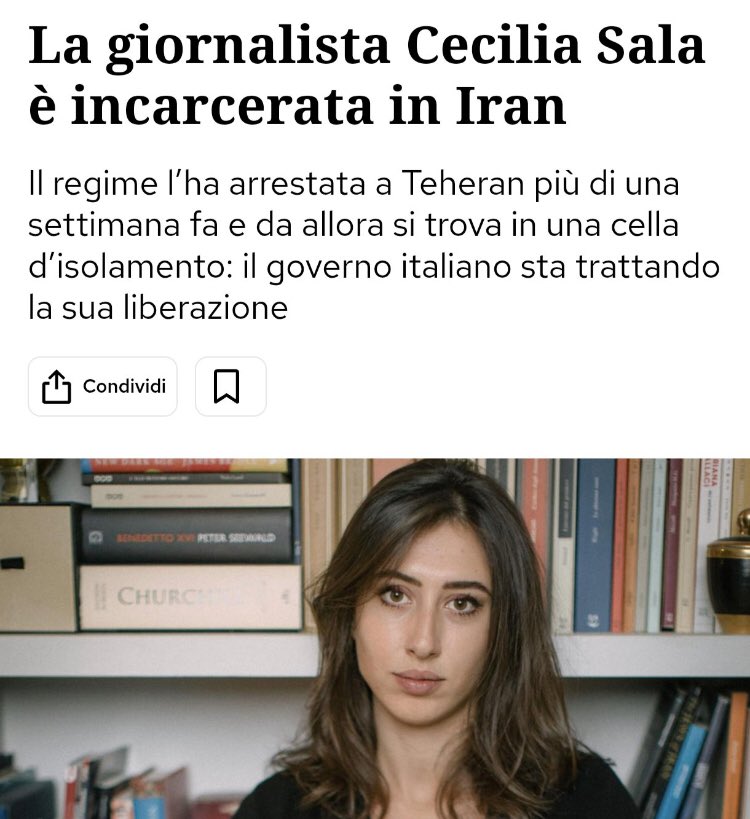 StelladelS's tweet photo. #FreeCeciliaSala 
#IranStatoCriminale https://t.co/AdUsXM6uv6