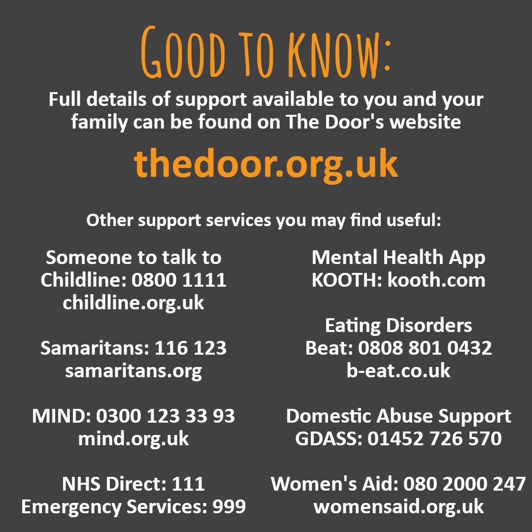 thedoorstroud's tweet image. While we are away over Christmas don't forget there are some incredible people still working and waiting to support you and your family. Here are just a few useful contact details - worth saving in your phone perhaps. #GoodToKnow