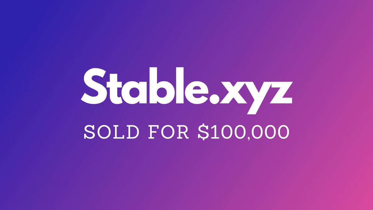 Yesterday saw $461k in domain name sales including:

$100,000 Stable․xyz
$22,888 Shipsy․ai
$12,050 Gender․org
$8,405 TourismAmbassador․com
$2,788 CoinMedium․com
$2,500 Please․app

Shipsy․ai last sold for $140 🚀🔥

Full list 👉 namebio.com/daily

#Domains