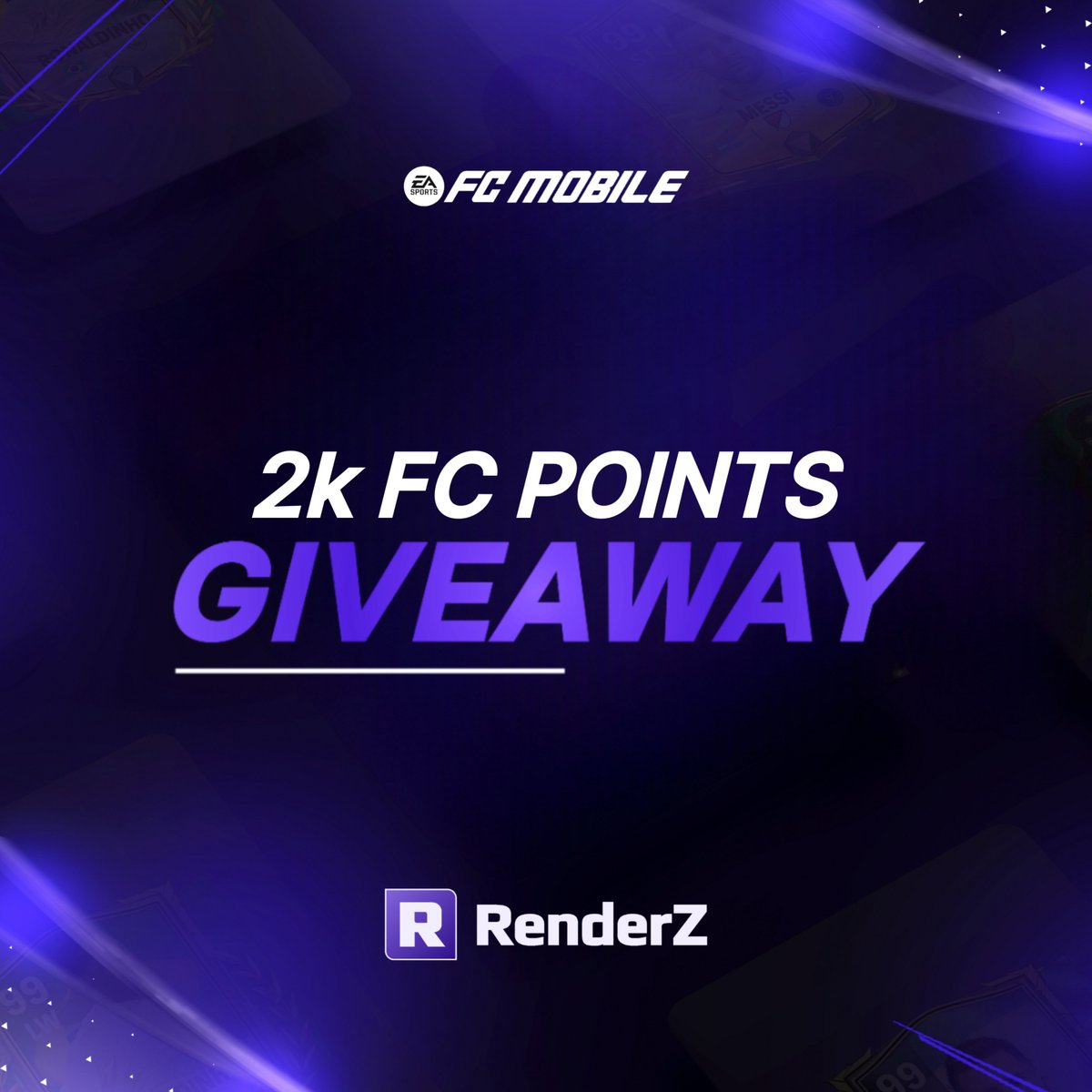 🎁 2,000 FC Points Giveaway for FC Mobile or FC25 Console!

To enter 👇

- Follow @rkreddyEAFC, <a href="/fifarenderz/">RenderZ</a>, <a href="/FolmannVictor/">Folmann</a> 
- Like &amp; Repost ❤️🔁

Winner will be Announced on 30th December, good luck Everyone! 🤞