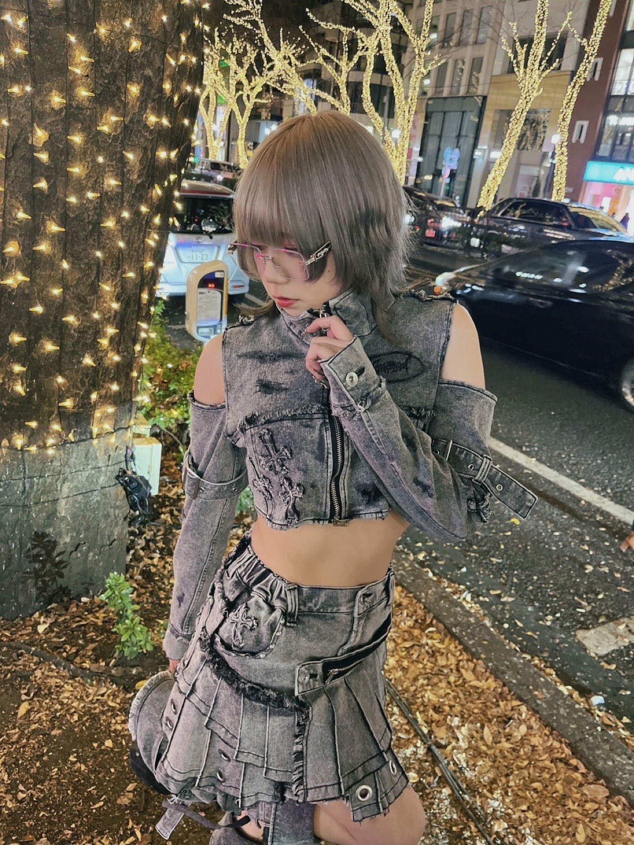 Grrr the Lipper ガルルザリッパーケロイドデニム グレー - メルカリ