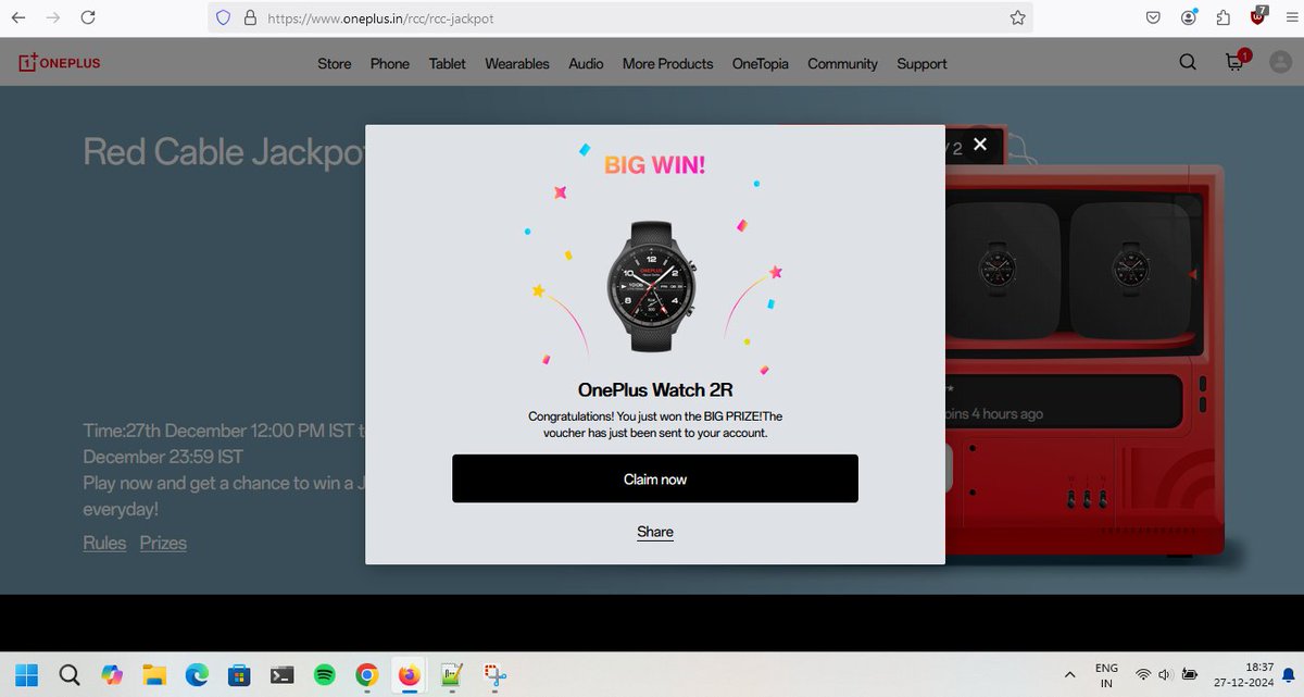 kovaicitizen's tweet image. Hi @OnePlus_IN , I don't see any coupons in my account. Will it take time #RedCableClub #OneplusIndia #OnePlus
