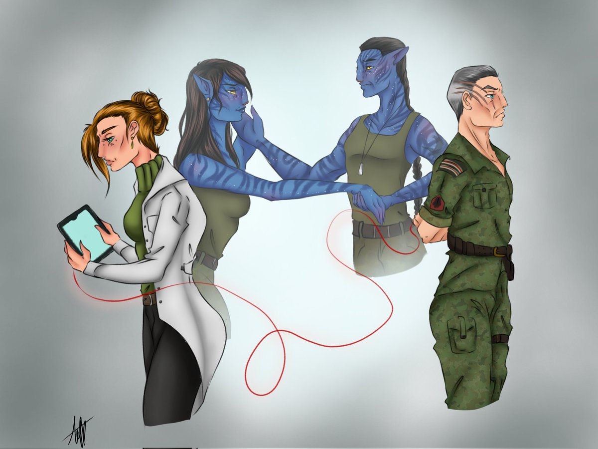 Archerofthemist's tweet photo. Day Twenty-Seven: Soul Mate AU 

#returntopandora #milesquaritch #evelinebrennan #ocxcanon #avatartwow #avatar2009 #dejablue #projectpheonix #recomoc #selftoughtartist https://t.co/6pDgF0rkIQ