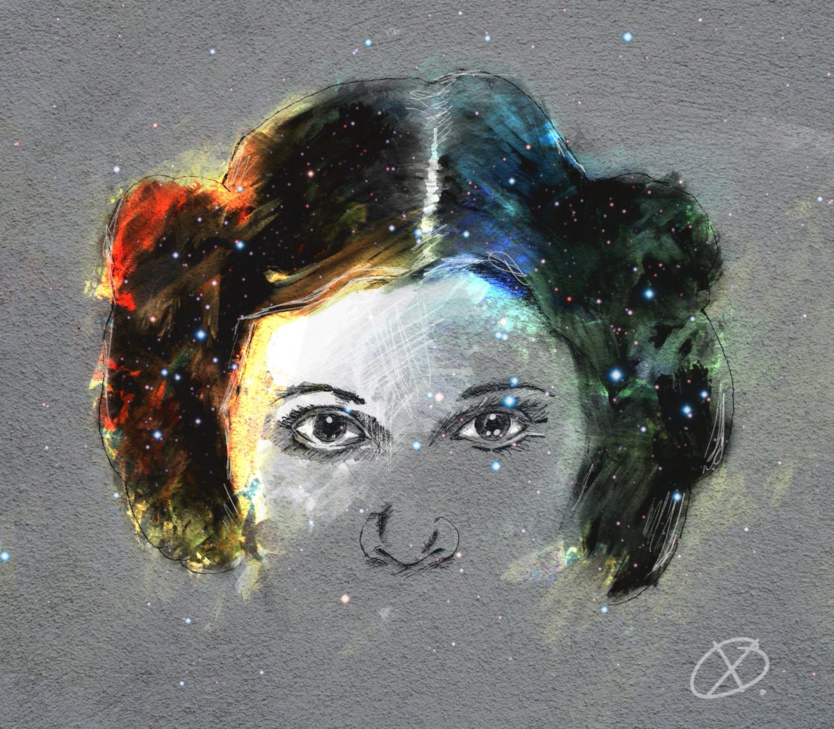 We lost Carrie Fisher far too soon at age 60, 8 years ago today. 

Rest in Peace Your Worshipfullness.

Sketch by me, enjoy. Cc: <a href="/TheSpaceshipper/">The Spaceshipper 🚀</a> 

💔🙏