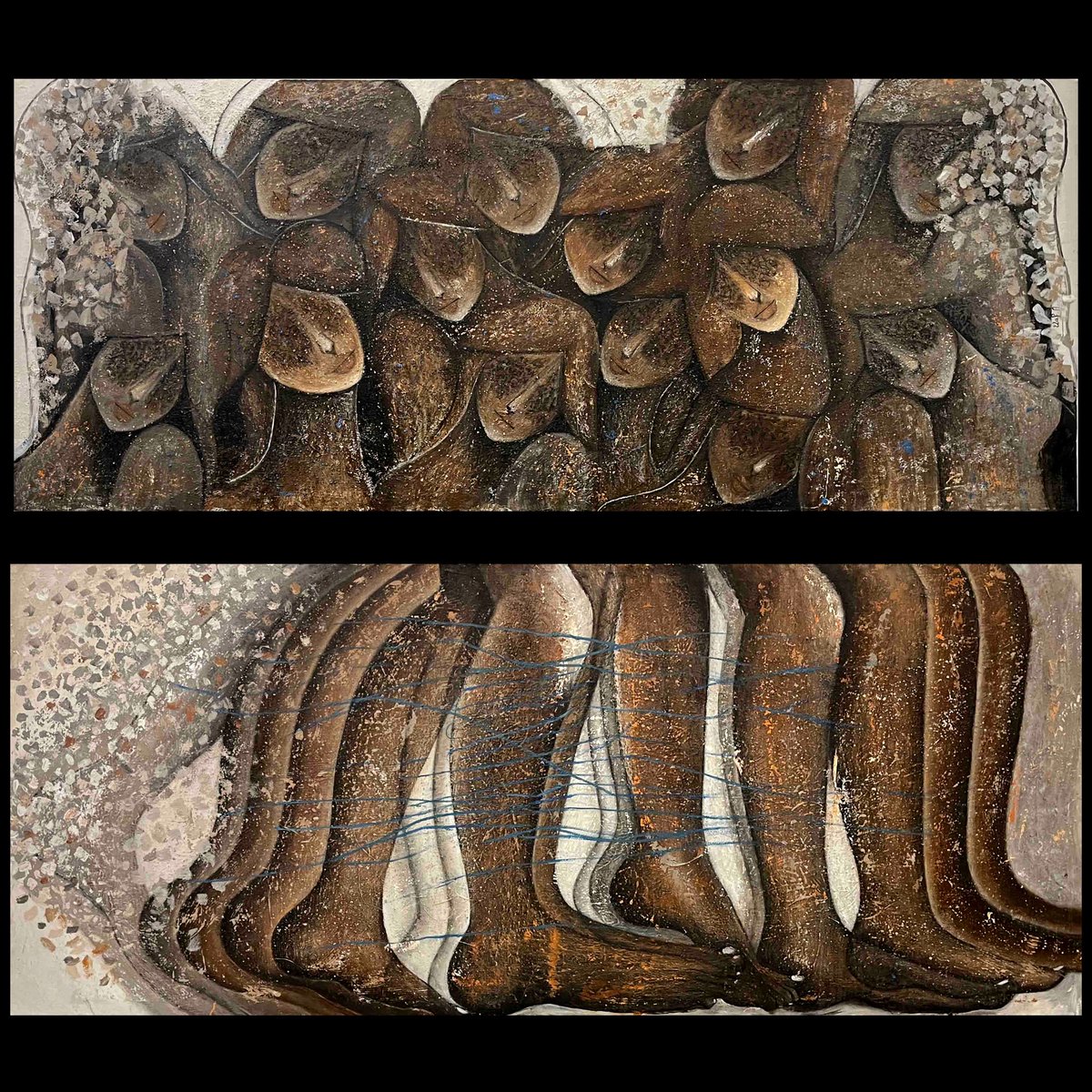 هل نتحرك ام نبقى نكرر خطانا المتراجعة وخوفنا وقلقنا في منطقة التردد والشلل 
@farouq_salloum 

من أعمالي التي عرضت في أسبوع مسك للفنون 
Acrylic on canvas 120*50 cm 

#أسبوع_مسك_للفنون2024 #miskweek #سوق_الفن_والتصميم #فنون #artgallery #artist #artcollector #figurativeart