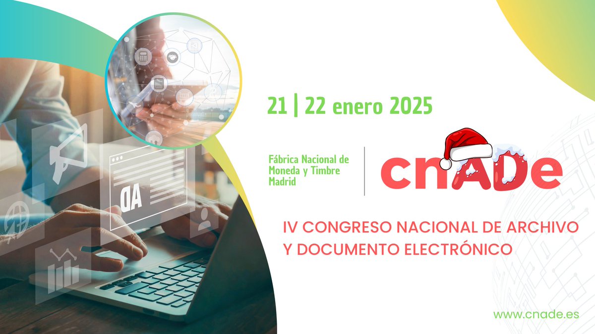 ¡No te quedes fuera! 🏛️ El plazo para inscribirte al #IVcnADe se cierra el 12 de enero. Asegura tu plaza y prepárate para una experiencia única de innovación y conocimiento. 📅 Inscripciones abiertas aquí: eventos-cnis-cnade.eventscase.com/attendance/eve…
