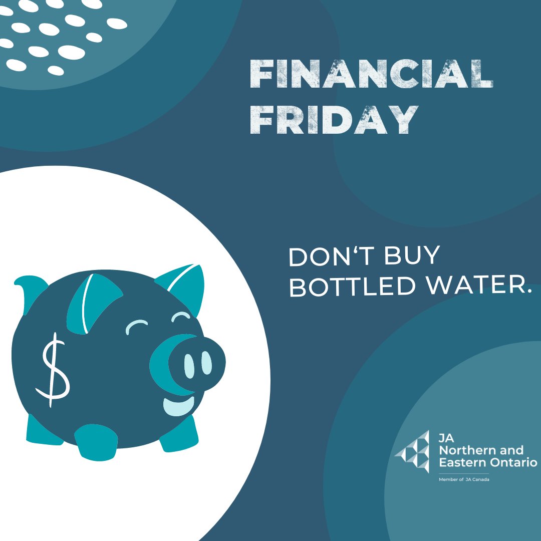 Financial Friday:
North American cities have tap water that's just as good as bottled water.