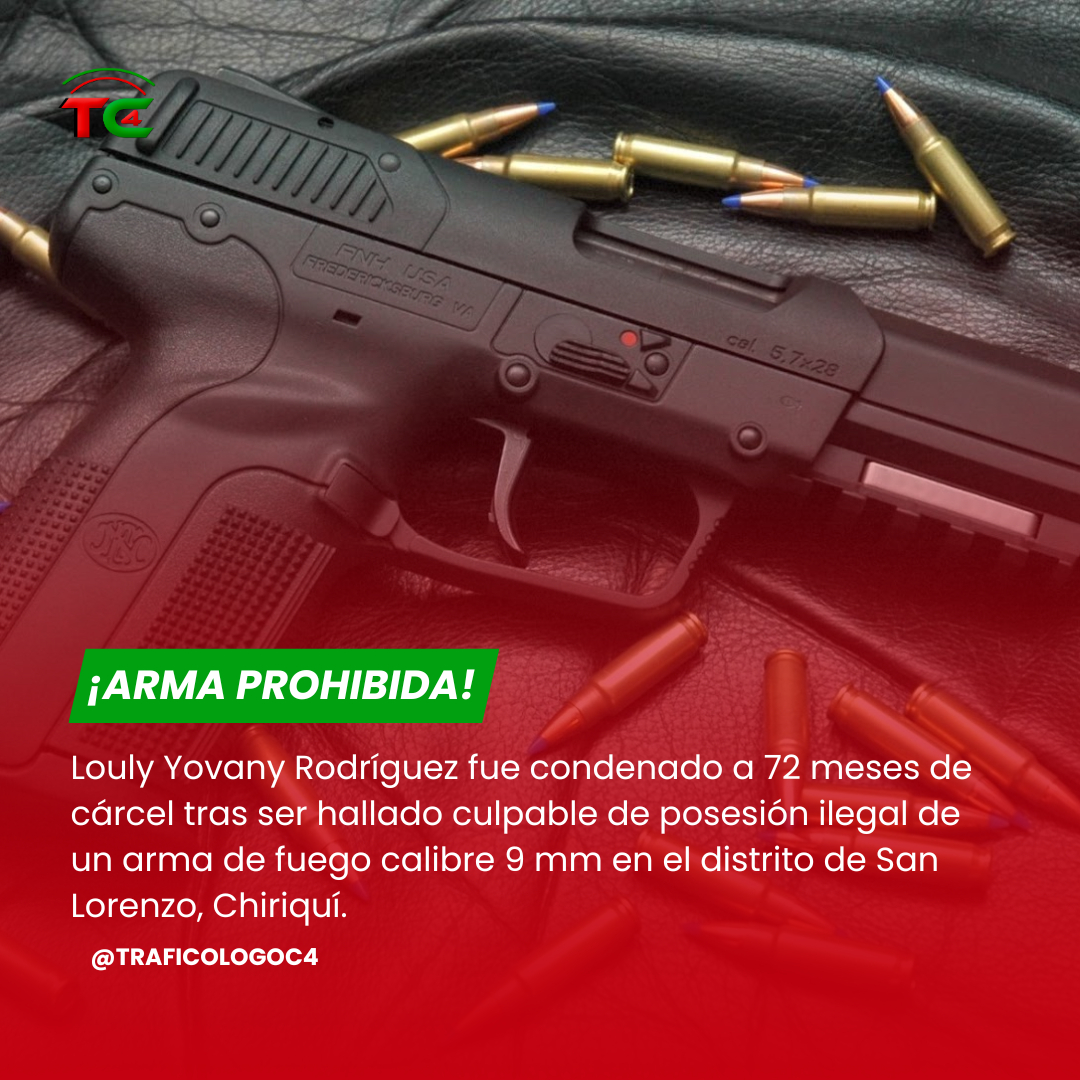 🚨Louly Rodríguez sentenciado por portar un arma calibre 9 mm.
#chiriqui #noticiaschiriquí #chiriquíenalerta #chiriquíseguro #viral