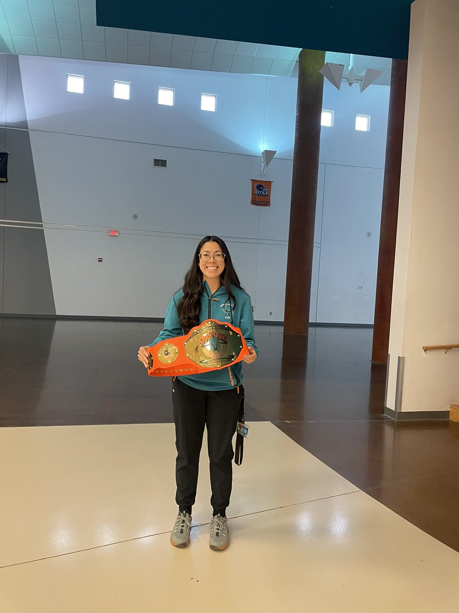 First week back at Sparta: This month our amazing band/color guard directors <a href="/MaximoSierra3/">Maximo Sierra</a> <a href="/mcarbajal_PHHS/">Maria Carbajal</a> <a href="/Crabtree_PHHS/">Cecil Crabtree-Spring, Ed.D</a> received the Championship belt! <a href="/PHills_HS/">Pebble Hills High School</a> <a href="/rickramirez915/">Dr. Rick Ramirez</a>