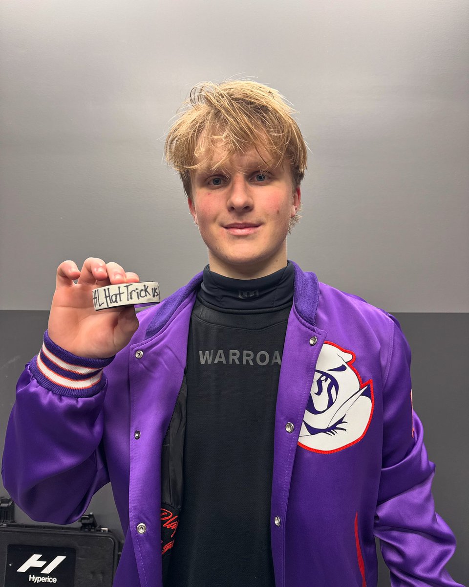 Congratulations to Evan Jardine for completing a natural hat-trick during tonight’s game! This is also his first <a href="/USHL/">USHL</a> hat-trick! 👏🏼🧢

Congrats Jards!!

#youngstownphantoms | #itstartshere